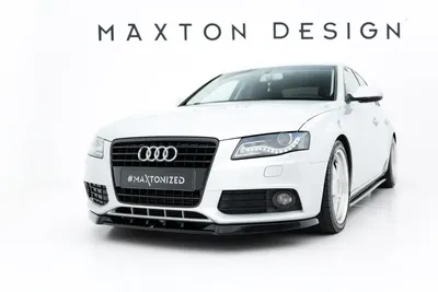 Maxton Design Frontsplitter V.1 für Audi A4 Limousine / Avant B8 – Schwarz glänzend