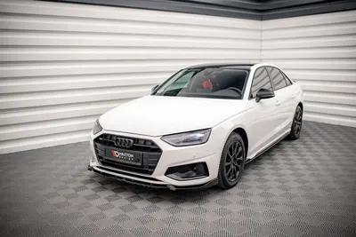 Maxton Design Frontsplitter V.1 für Audi A4 Avant / Limousine B9 Facelift – Schwarz glänzend