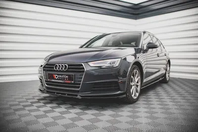 Maxton Design Frontsplitter V.1 für Audi A4 Limousine / Avant B9 – Schwarz glänzend