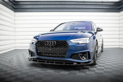 Maxton Design Frontsplitter V.1 für Audi A4 Competition B9 – Schwarz glänzend