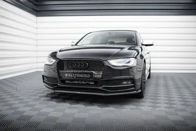 Maxton Design Frontsplitter V.1 für Audi A4 S line / S4 B8 Facelift – Schwarz glänzend