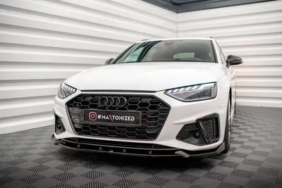 Maxton Design Frontsplitter V.1 für Audi A4 S line / S4 B9 Facelift – Schwarz glänzend