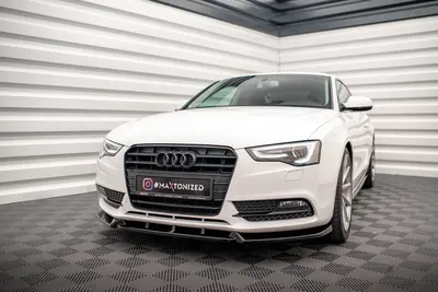 Maxton Design Frontsplitter V.1 für Audi A5 Coupé / Sportback 8T Facelift – Schwarz glänzend