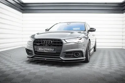 Maxton Design Frontsplitter V.1 für Audi A6 / A6 C7 S line/ S6 C7 Facelift – Schwarz glänzend