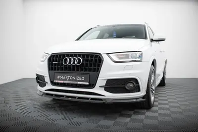 Maxton Design Frontsplitter V.1 für Audi Q3 S line 8U – Schwarz glänzend