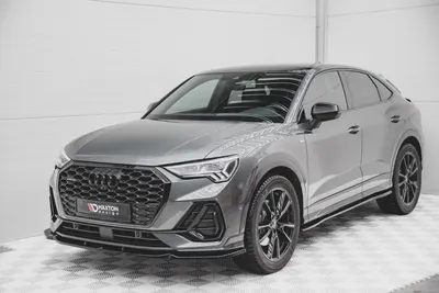 Maxton Design Frontsplitter V.1 für Audi Q3 Sportback / SUV S line F3 – Schwarz glänzend