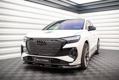 Maxton Design Frontsplitter V.1 für Audi Q4 e-tron Sportback S line Mk1 – Schwarz glänzend
