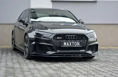 Maxton Design Frontsplitter V.1 für Audi RS3 Sportback 8V Facelift – Schwarz glänzend