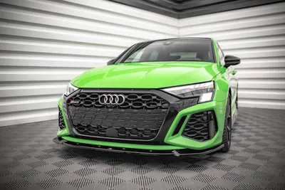 Maxton Design Frontsplitter V.1 für Audi A3 / A3 S line / RS3 Limousine 8Y / Audi RS3 Limousine 8Y Facelift – Schwarz glänzend