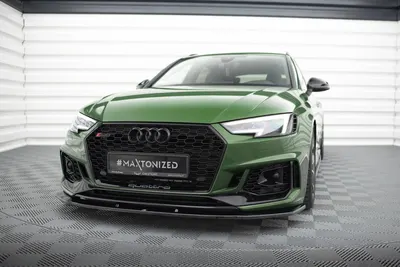 Maxton Design Frontsplitter V.1 für Audi RS4 B9 – Schwarz glänzend