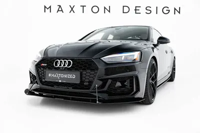 Maxton Design Frontsplitter V.1 für Audi RS5 Coupé / Sportback F5 – Schwarz matt