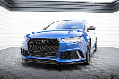 Maxton Design Frontsplitter V.1 für Audi RS6 C7 / C7 Facelift – Schwarz glänzend