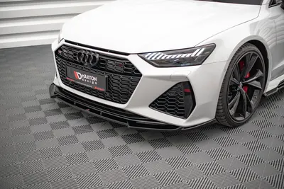 Maxton Design Frontsplitter V.1 für Audi RS7 C8 / Audi RS6 C8 / C8 Facelift – Schwarz glänzend