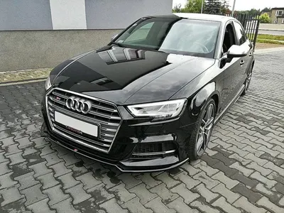 Maxton Design Frontsplitter V.1 für Audi S3 / A3 S line 8V Facelift Limousine – Schwarz glänzend