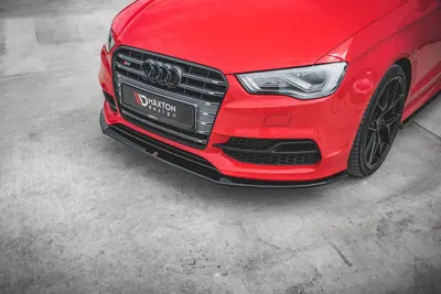 Maxton Design Frontsplitter V.1 für Audi S3 / A3 S line 8V Limousine / Cabrio – Schwarz glänzend