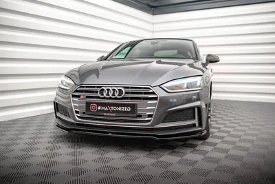 Maxton Design Frontsplitter V.1 für Audi S5 / A5 S line F5 Coupé / Sportback – Schwarz glänzend