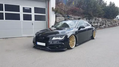 Maxton Design Frontsplitter V.1 für Audi S7 / A7 S line C7 – Schwarz glänzend