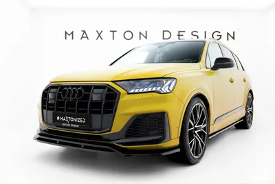 Maxton Design Frontsplitter V.1 für Audi SQ7 /Q7 S line Mk2 (4M) Facelift – Schwarz glänzend