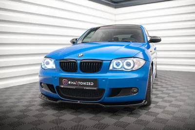 Maxton Design Frontsplitter V.1 für BMW 1er M-Paket E87 / E81 Facelift – Schwarz glänzend