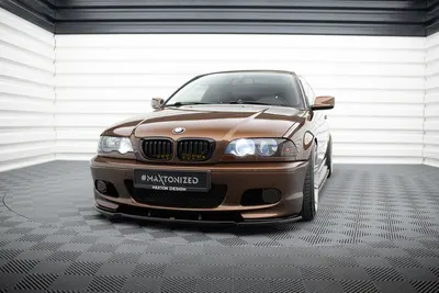 Maxton Design Frontsplitter V.1 für BMW 3er E46 M-Paket Coupé – Schwarz glänzend