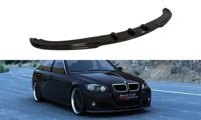 Maxton Design Frontsplitter V.1 für BMW 3er E90 / E91 (Nach Facelift) – Schwarz glänzend