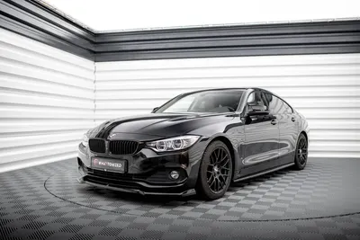 Maxton Design Frontsplitter V.1 für BMW 4er Coupé / Gran Coupé / Cabrio F32 / F36 / F33 – Schwarz glänzend