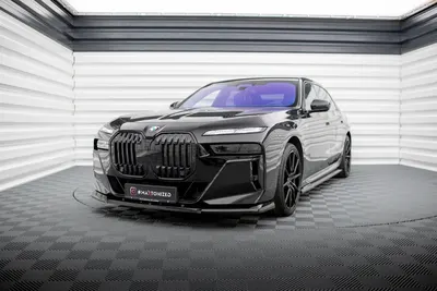Maxton Design Frontsplitter V.1 für BMW 7er M-Paket / M760e / i7 M-Paket G70 – Schwarz glänzend