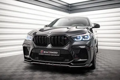 Maxton Design Frontsplitter V.1 für BMW X6 M F96 – Schwarz glänzend