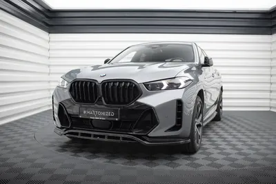 Maxton Design Frontsplitter V.1 für BMW X6 M-Paket G06 Facelift – Schwarz glänzend