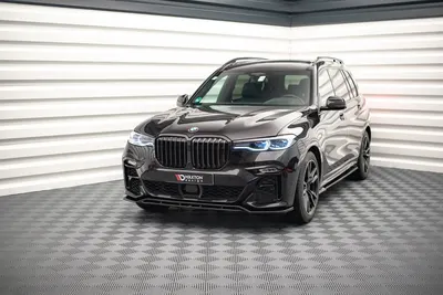 Maxton Design Frontsplitter V.1 für BMW X7 M-Paket G07 – Schwarz glänzend