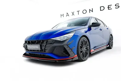 Maxton Design Frontsplitter V.1 für Hyundai Elantra N Mk7 – Schwarz glänzend