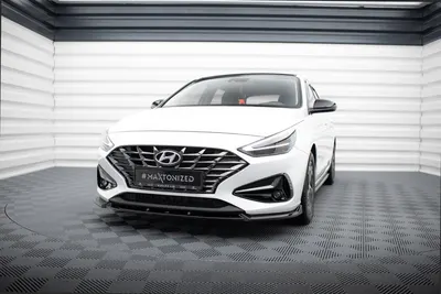 Maxton Design Frontsplitter V.1 für Hyundai i30 Mk3 Facelift – Schwarz glänzend