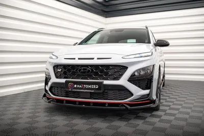 Maxton Design Frontsplitter V.1 für Hyundai Kona N Mk1 – Schwarz glänzend