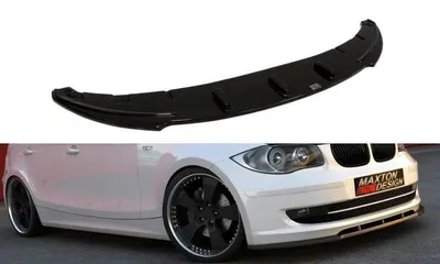 Maxton Design Frontsplitter V.1 für V.1 BMW 1 E81 / E87 (Nach Facelift Fur Standard Stosstange) – Schwarz glänzend