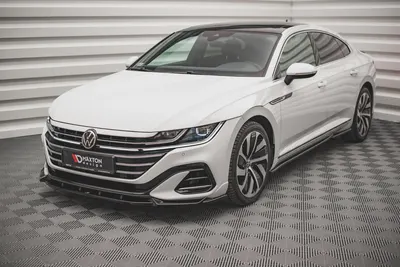 Maxton Design Frontsplitter V.1 für VW Arteon R-Line Limousine / Shooting Brake Mk1 Facelift – Schwarz glänzend