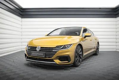Maxton Design Frontsplitter V.1 für VW Arteon R-Line Limousine / Shooting Brake Mk1 – Schwarz glänzend