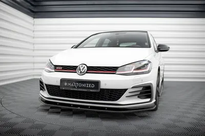 Maxton Design Frontsplitter V.1 für VW Golf 7 GTI / GTD Facelift – Schwarz glänzend
