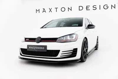 Maxton Design Frontsplitter V.1 für VW Golf 7 GTI / GTD – Schwarz glänzend