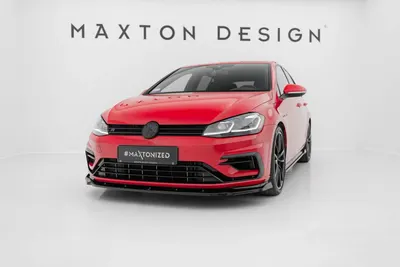 Maxton Design Frontsplitter V.1 für VW Golf 7 R / R-Line Facelift – Schwarz glänzend