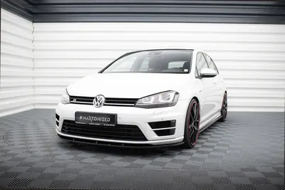 Maxton Design Frontsplitter V.1 für VW Golf 7 R / R-Line – Schwarz glänzend