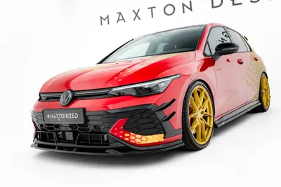 Maxton Design Frontsplitter V.1 für VW Golf 8 GTI Clubsport Facelift – Schwarz glänzend