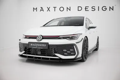 Maxton Design Frontsplitter V.1 für VW Golf 8 GTI / GTE / R-Line Facelift – Schwarz glänzend