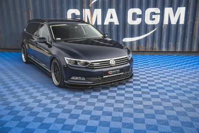 Maxton Design Frontsplitter V.1 für VW Passat B8 – Schwarz glänzend
