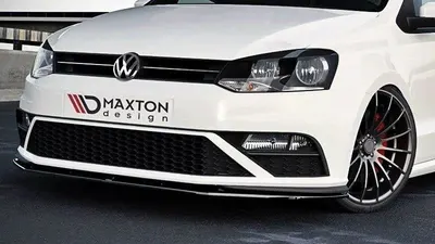 Maxton Design Frontsplitter V.1 für VW Polo GTI Mk5 Facelift – Schwarz glänzend
