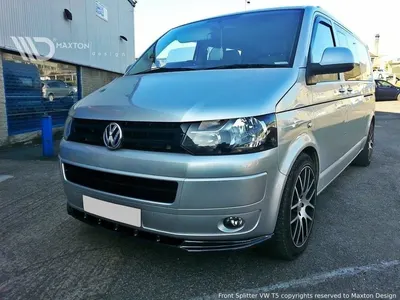 Maxton Design Frontsplitter V.1 für VW T5 Facelift – Schwarz glänzend