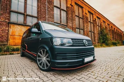 Maxton Design Frontsplitter V.1 für VW T6 – Schwarz glänzend