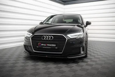 Maxton Design Frontsplitter V.2 für Audi A3 Sportback 8V Facelift – Schwarz glänzend