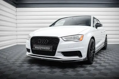 Maxton Design Frontsplitter V.2 für Audi A3 Limousine 8V – Schwarz glänzend