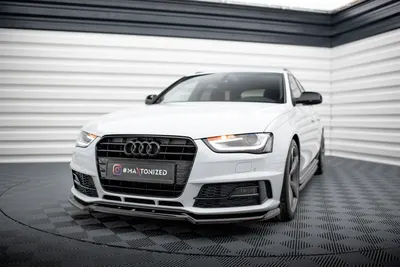 Maxton Design Frontsplitter V.2 für Audi A4 Competition B8 Facelift – Schwarz glänzend
