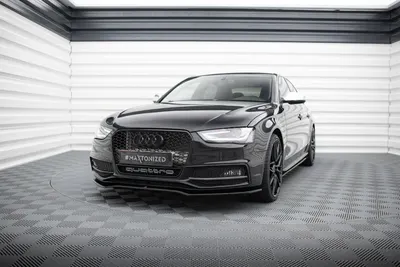 Maxton Design Frontsplitter V.2 für Audi A4 S line / S4 B8 Facelift – Schwarz glänzend